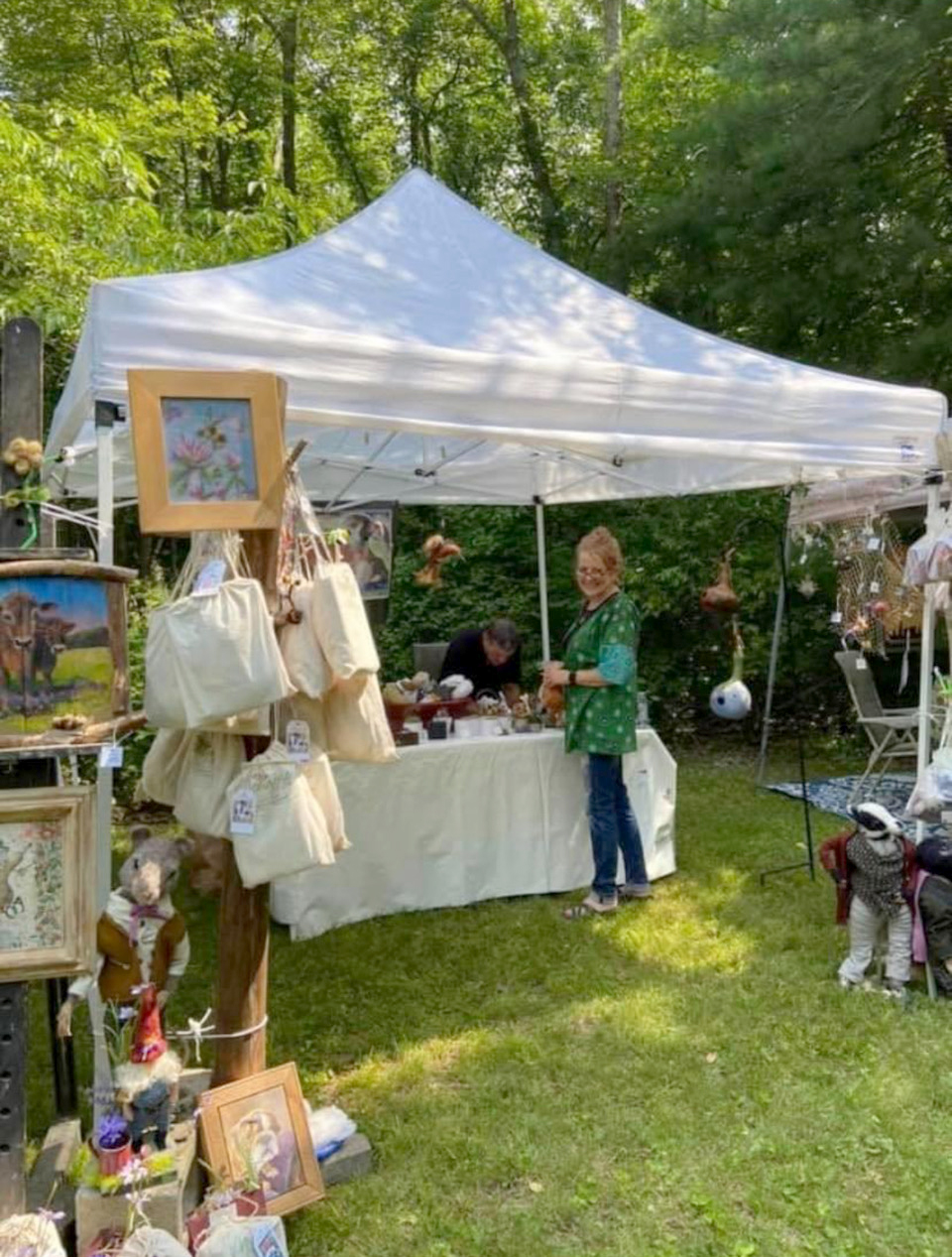 Artist Lori Neumann booth Salem Red House Tent Event 2022